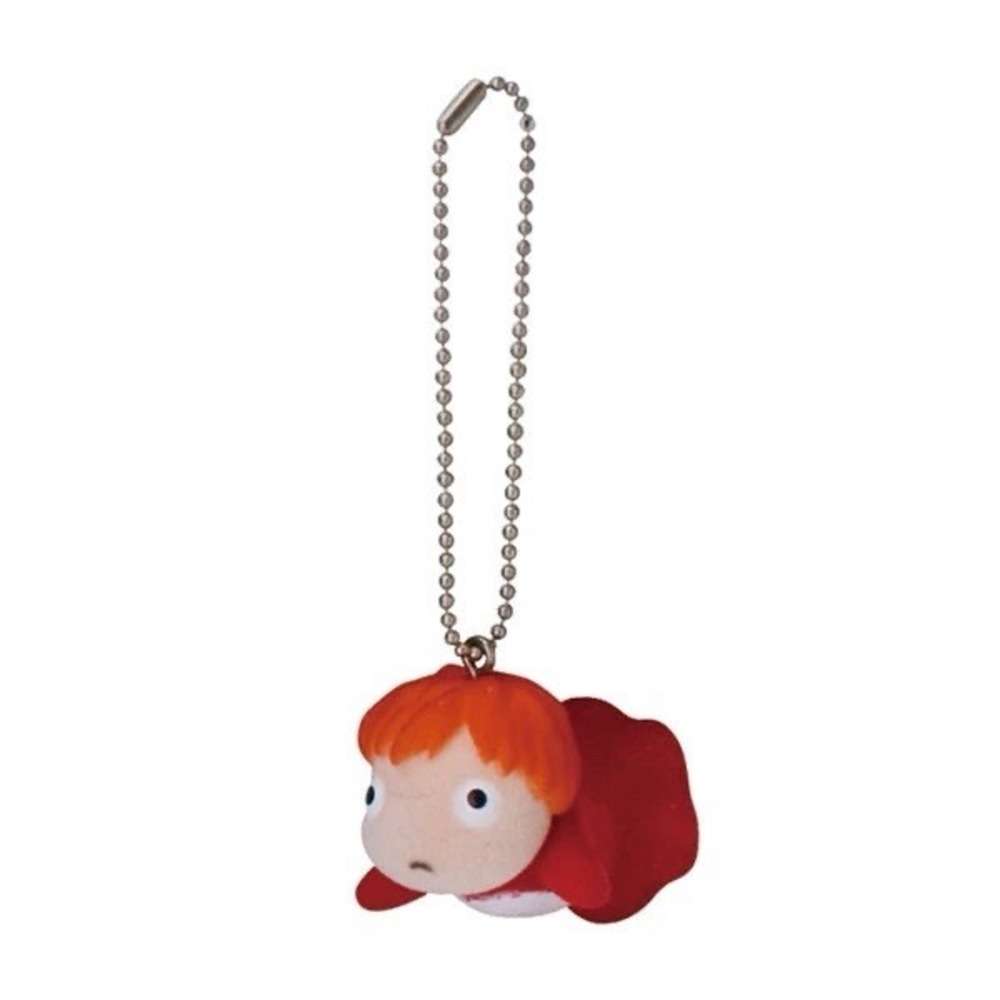 Ponyo on a Cliff by the Sea Studio Ghibli Ponyo Flocking Keychain Japan Anime
